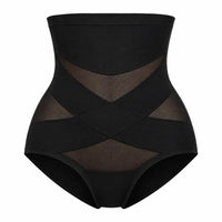 Panty faja de cintura alta, con compresión cruzada