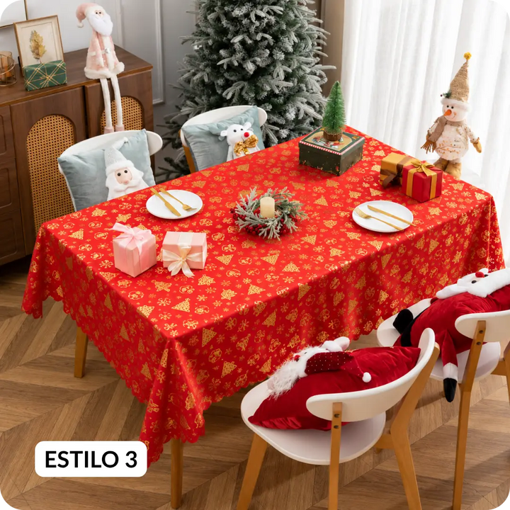 Navidad en Casa™ – Mantel Navideño 140 × 220 cm | Tela de poliéster