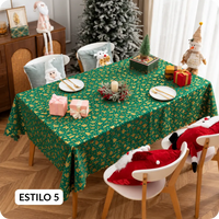 Navidad en Casa™ – Mantel Navideño 140 × 220 cm | Tela de poliéster