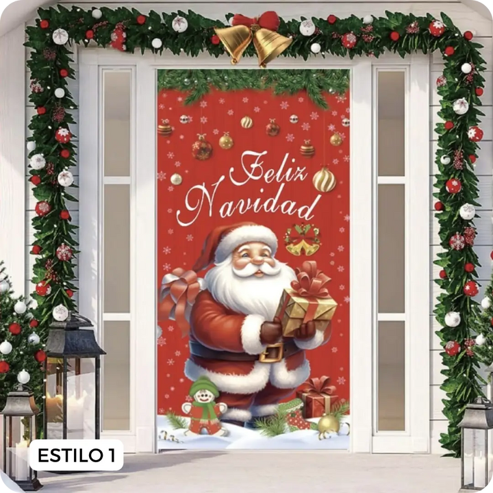 🎄 NAVIPUERTA™  Funda Navideña Ultra HD para Puertas