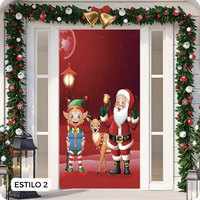 🎄 NAVIPUERTA™  Funda Navideña Ultra HD para Puertas