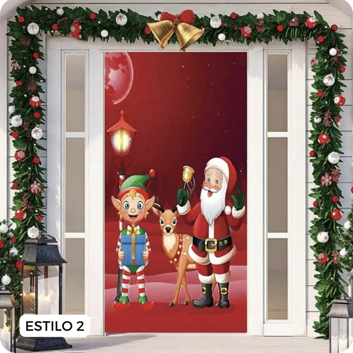 🎄 NAVIPUERTA™  Funda Navideña Ultra HD para Puertas