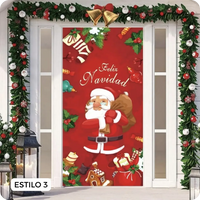 🎄 NAVIPUERTA™  Funda Navideña Ultra HD para Puertas