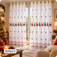 CORTINAS NAVIDEÑAS EN VELO