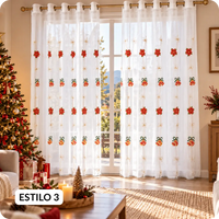 CORTINAS NAVIDEÑAS EN VELO