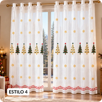 CORTINAS NAVIDEÑAS EN VELO