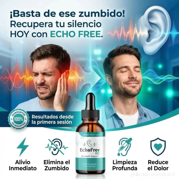 Gotas echofree - Alivia el molesto tinnitus sin terapia de sonido, fortalece el tímpano y promueve una mejor calidad de descanso